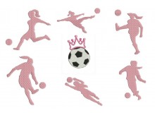 Stickserie - Fußball Ladies Silhouette